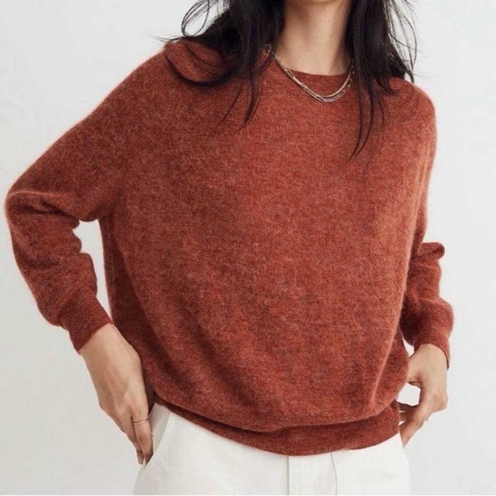 Madewell Burnt Orange Crew Neck Sweater